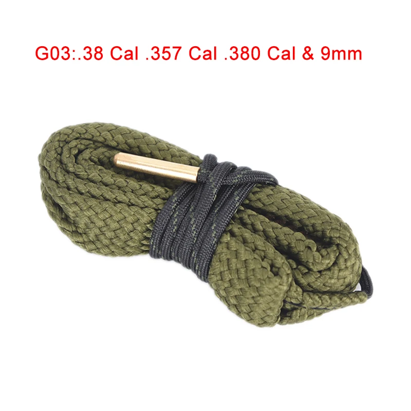 1 шт. очиститель отверстий Snake.38 кал. 357 кал. 380 кал и 9 мм, набор для очистки винтовки, инструмент, ствол винтовки, калибр, Змеиный Канат - Цвет: G03