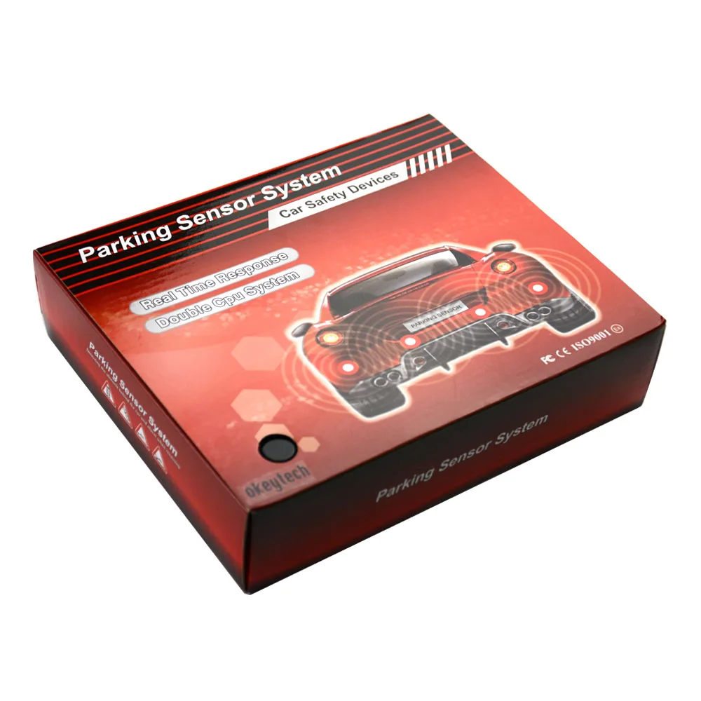 

OkeyTech Parktronic Parking Sensor 4 Sensor Reversing Radar Detector LED Digital Car Parking Assistance Alarm System FOR All Car