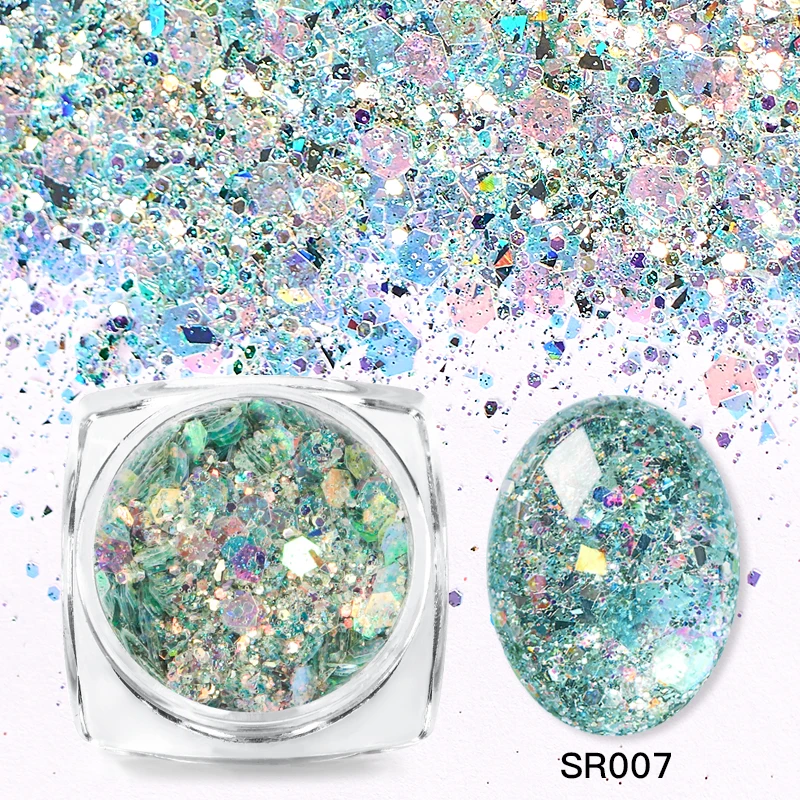 SS01238 1 коробка для ногтей блестящие хлопья блестящие 3D голографические красочные хлопья блестки лак для маникюра украшения для ногтей - Цвет: SS01238