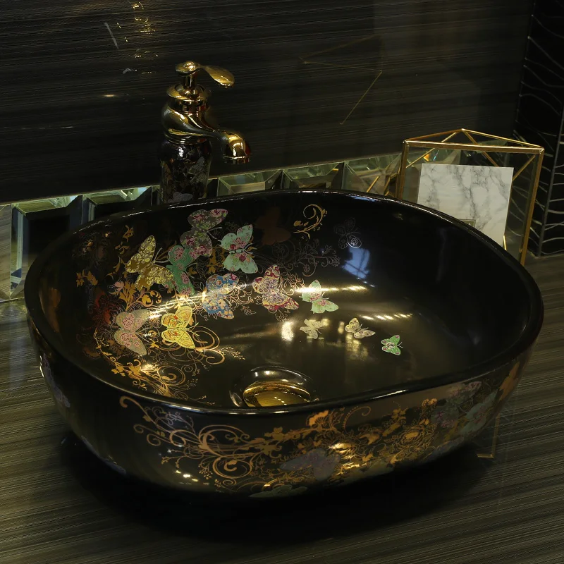 Китайская раковина Procelain керамическая художественная столешница для ванной