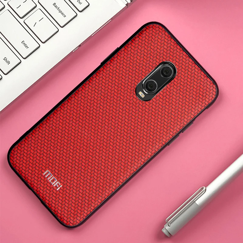 Чехол для oneplus 6 t чехол Mofi weave grain one plus облегающий Жесткий buiness style fundas 4 &quot |