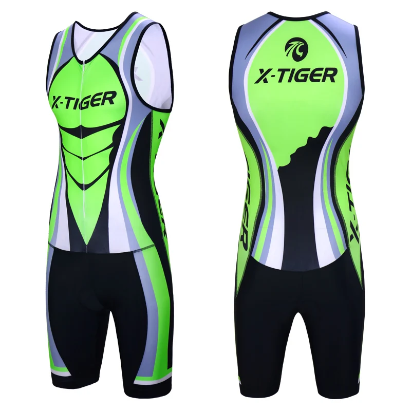 X Tiger эластичная компрессионная губчатая подкладка без рукавов Велоспорт Джерси