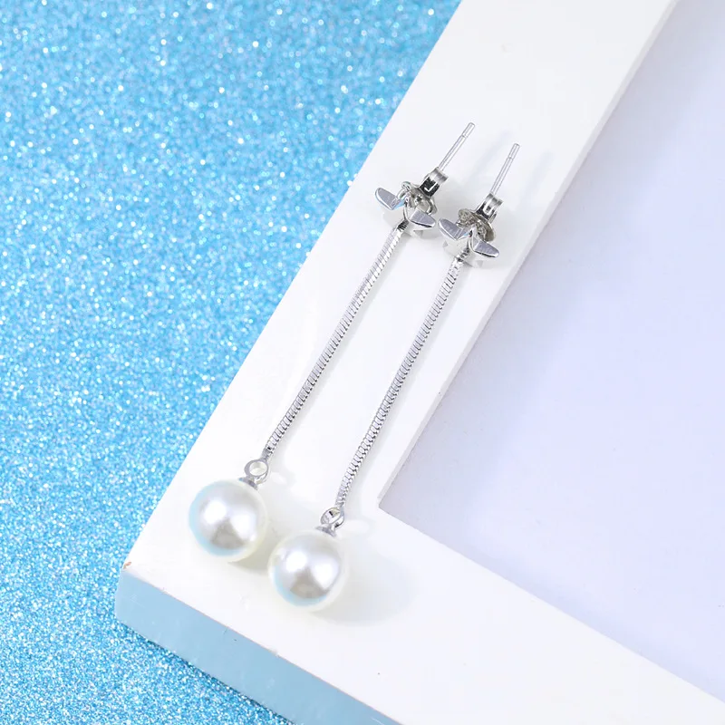 Нильсен пятиконечная звезда жемчужной сережкой Женский кисточки раздел круглый