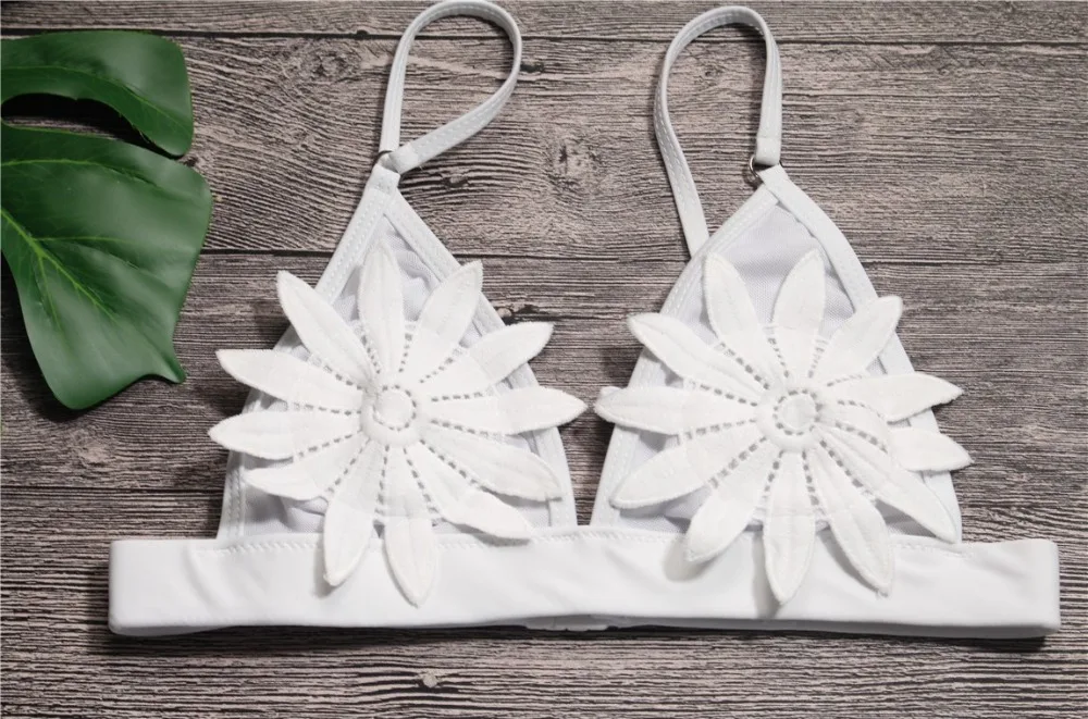 NIDALEE сексуальный однотонный сетчатый вышитый цветок Strappy Biquini микро купальный костюм купальные трусики купальники женские бразильские бикини