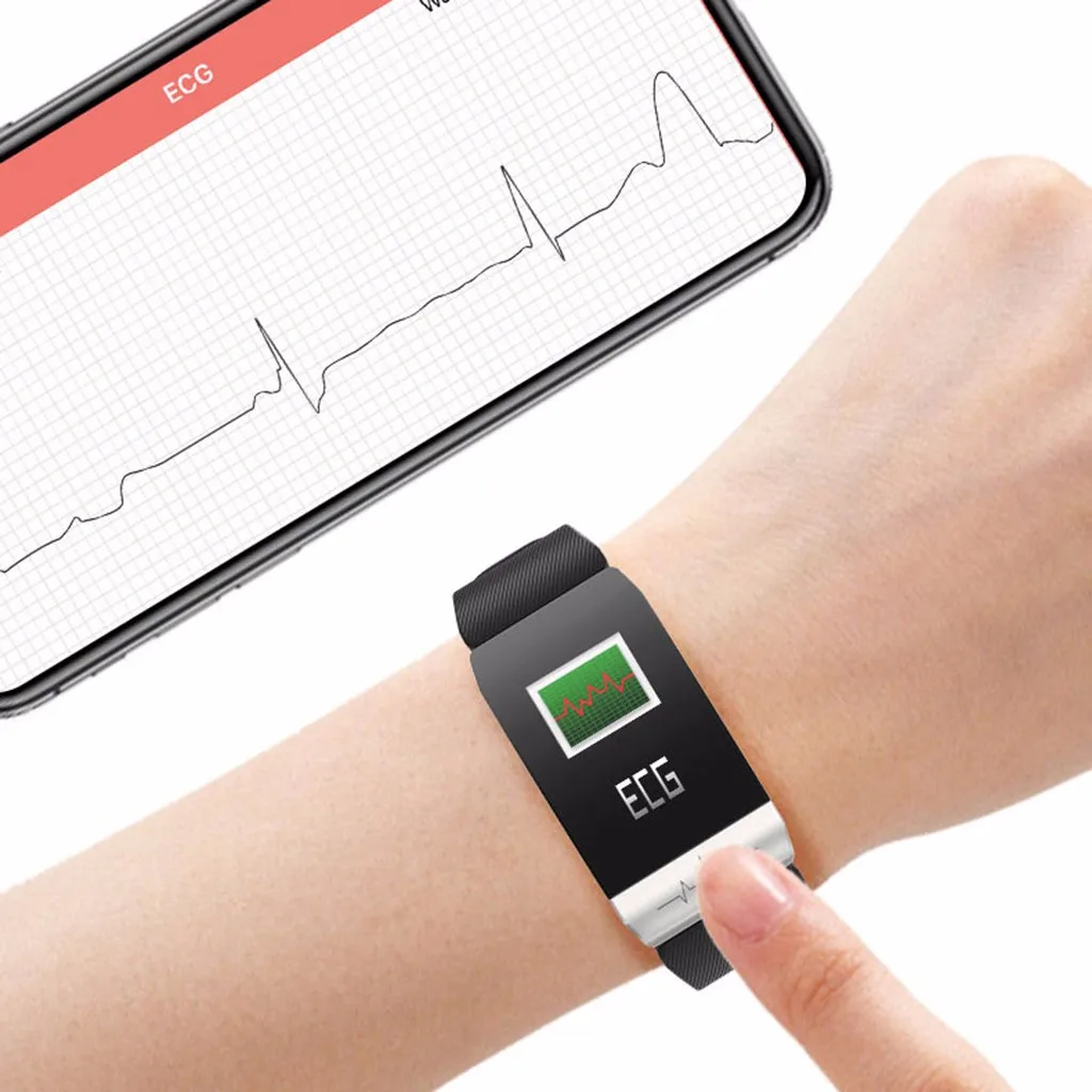 Смарт-часы монитор сердечного ритма кровяное давление ECG Q1S фитнес-трекер для сна