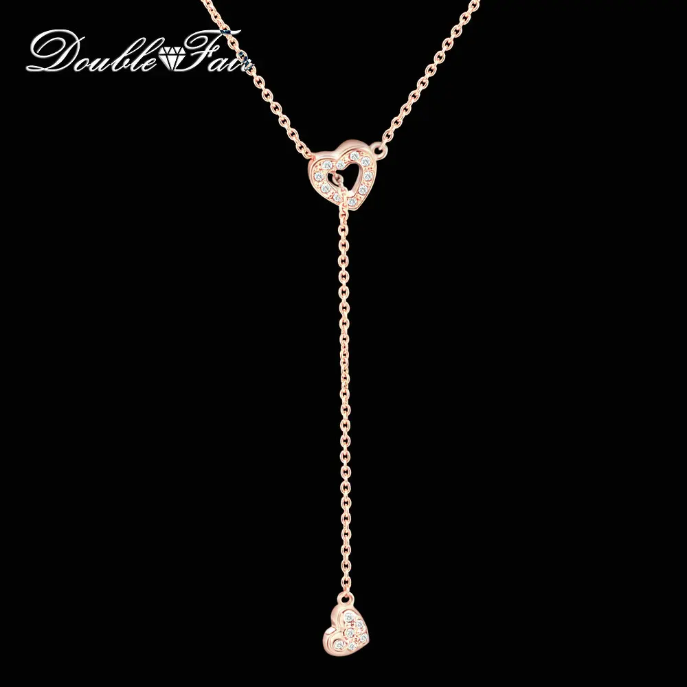 Ожерелья и подвески в форме сердца с фианитом розовое золото|pendant rose gold|brand