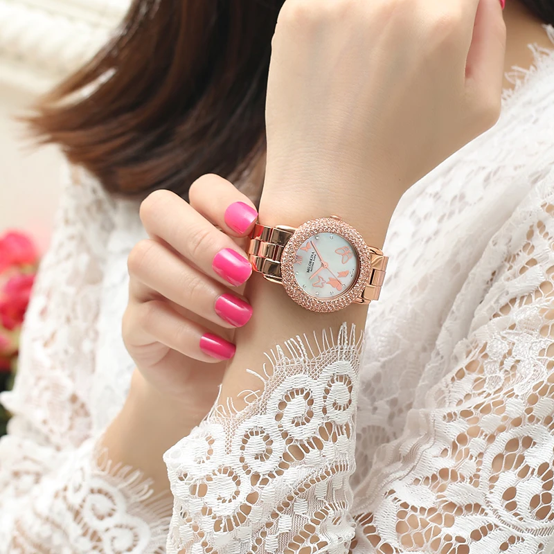 ORKINA роскошные женские наручные часы из нержавеющей стали водонепроницаемые