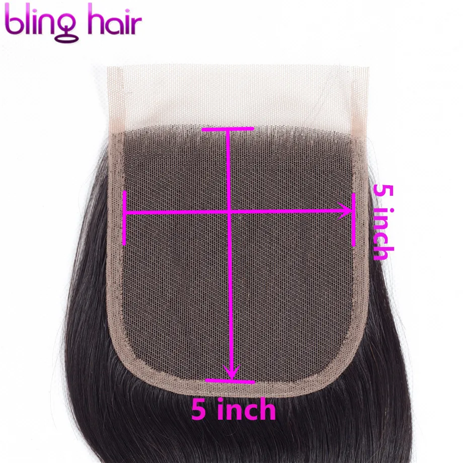 Bling Hair 5x5 бразильские синтетические волосы волнистые с волосами младенца