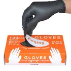 Одноразовые латексные перчатки 100 шт.кор., Черные Водонепроницаемые маслостойкие защитные перчатки, защитные перчатки для промышленного использования