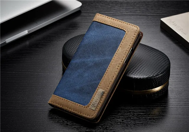Blue Чехол Me, брендовый Джинсовый чехол-книжка для Apple iPhone X, чехол-кошелек с подставкой для iPhone 8, 8 Plus, Джинсовый чехол с подставкой - Цвет: Blue