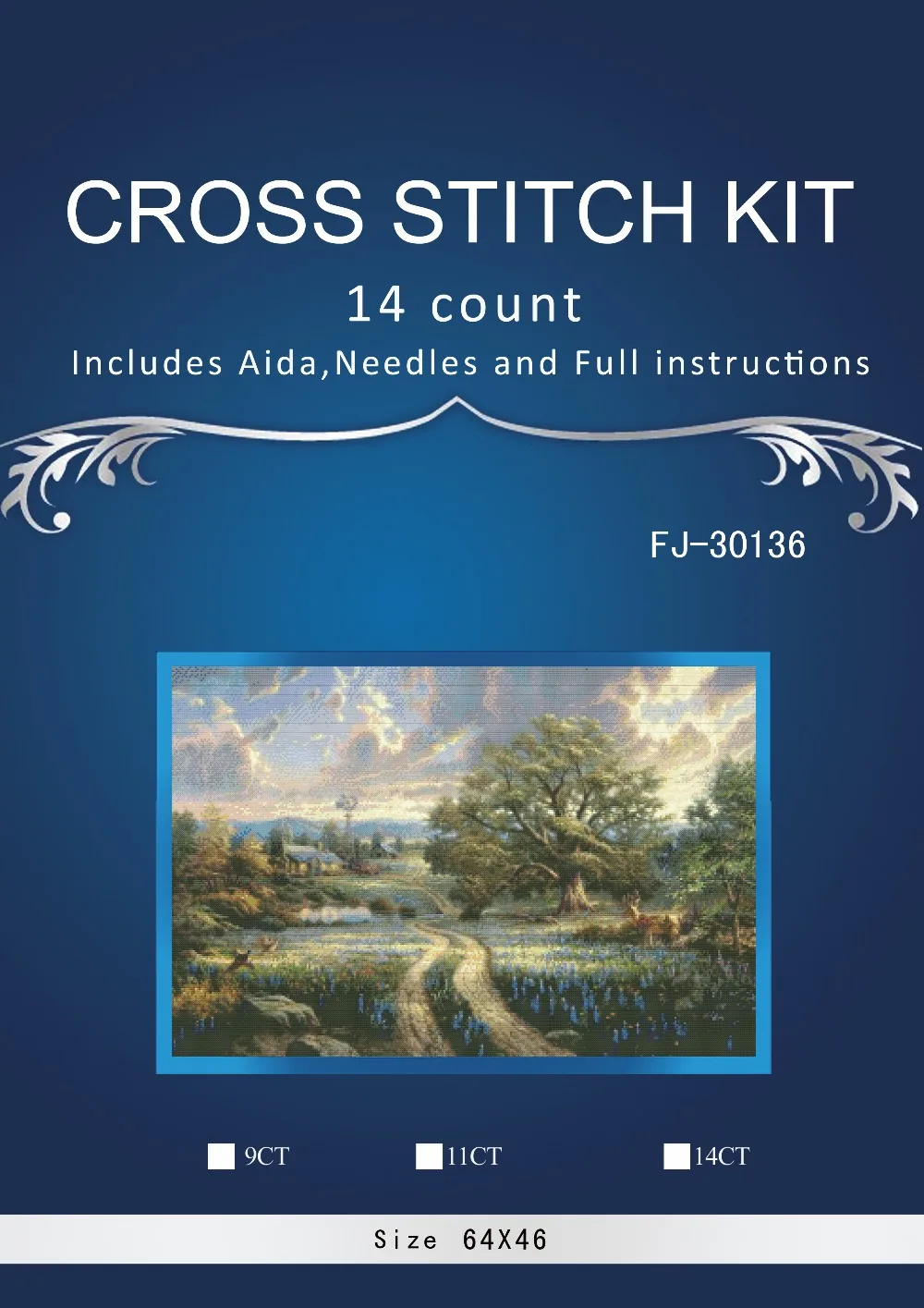 Набор для вышивки крестиком Simialr DIM DMC зеленый лес дорога|counted cross stitch kits|cross setcross kits