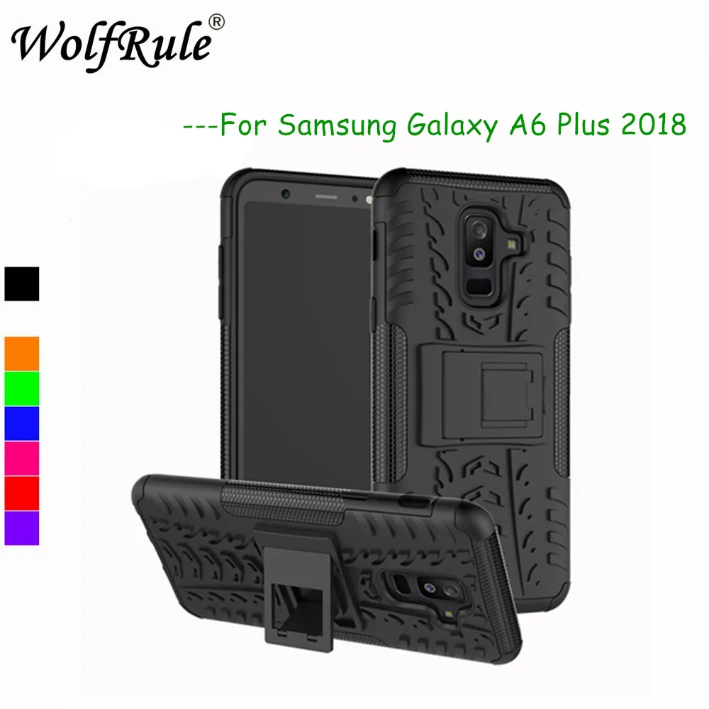 Чехол wolfrole для Samsung Galaxy A6 Plus 2018 двухслойный защитный чехол / J8 2018|Бамперы| |