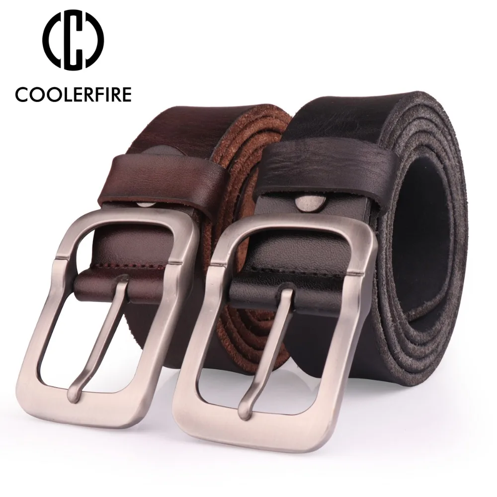 Кожаный ремень для мужчин COOLERFIRE из кожи с натуральным лицевым покрытием 2018