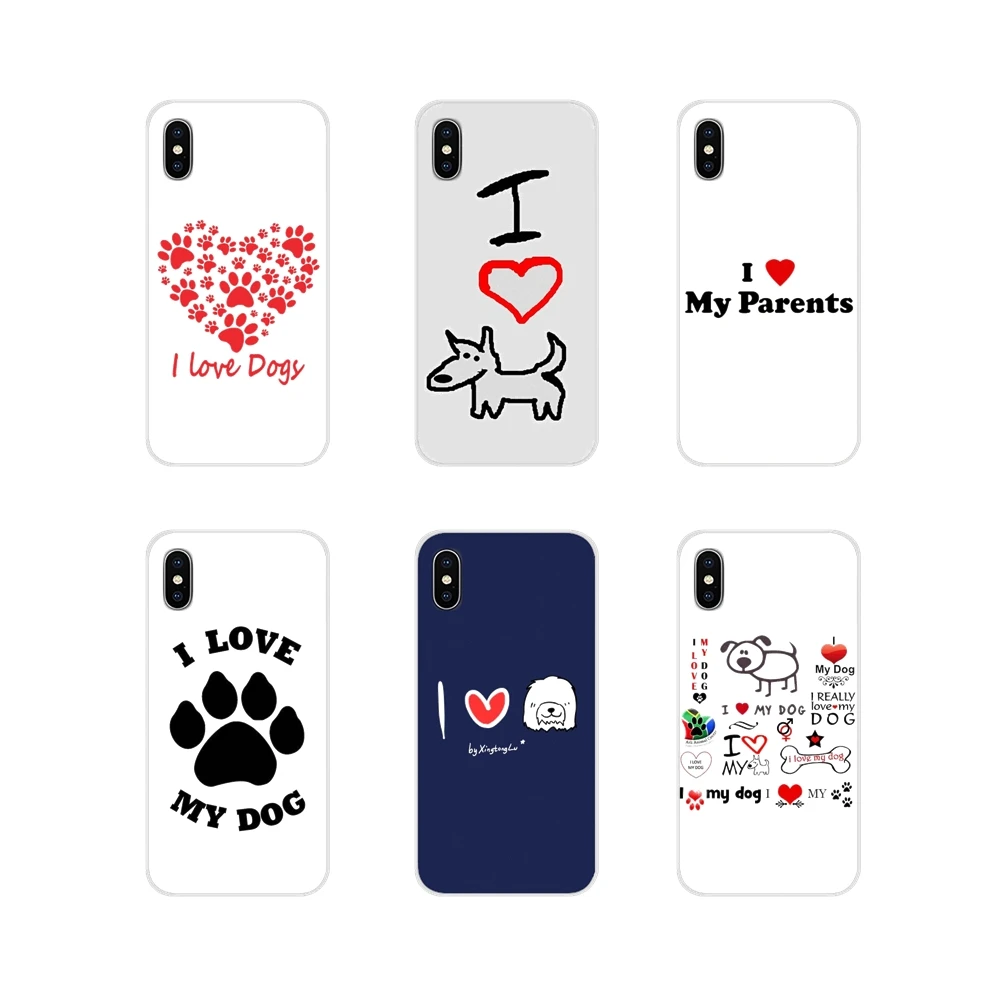 Прозрачный мягкий ТПУ чехол I Love My Yorkie Dog Puppies для Apple iPhone X XR XS MAX 4 4S 5 5S 5C SE 6 6S 7 8 Plus ipod