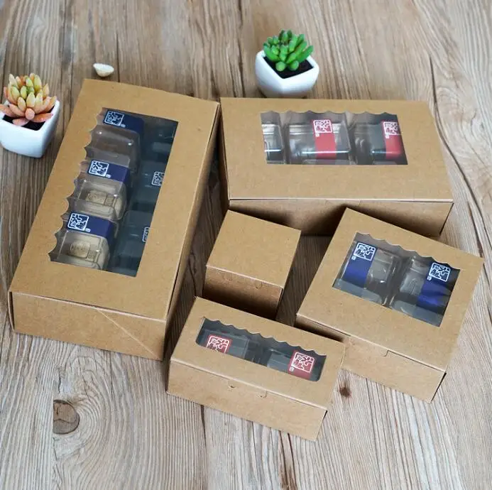 5 размеров крафт Подарочная бумажная коробка мыло ручной работы ремесло