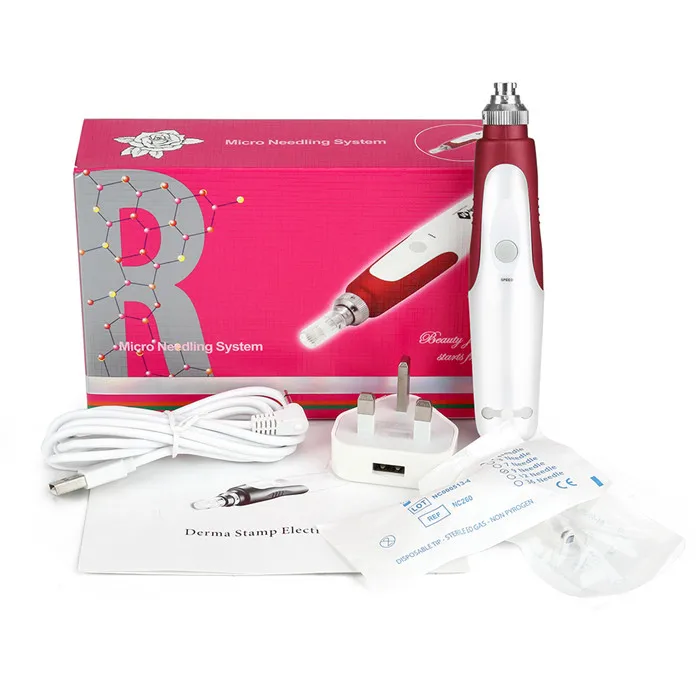 US Plug with box Байонет Dr. Ручка Дерма ручка иголочный картридж типа игл 9/12/36/42pin микро иглы для электродвигателем Микро прокатки Дерма терапии - Цвет: US Plug with box