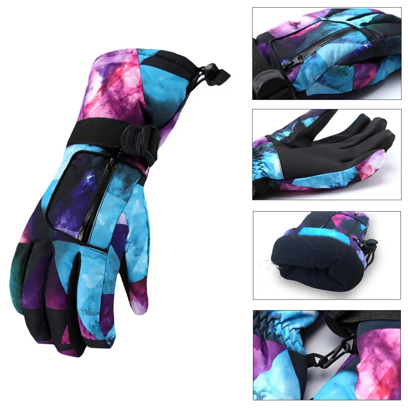 Men women Winter Warm Snowboarding Ski Gloves Kids Snow Mittens Waterproof Skiing snowmobile gloves | Спорт и развлечения