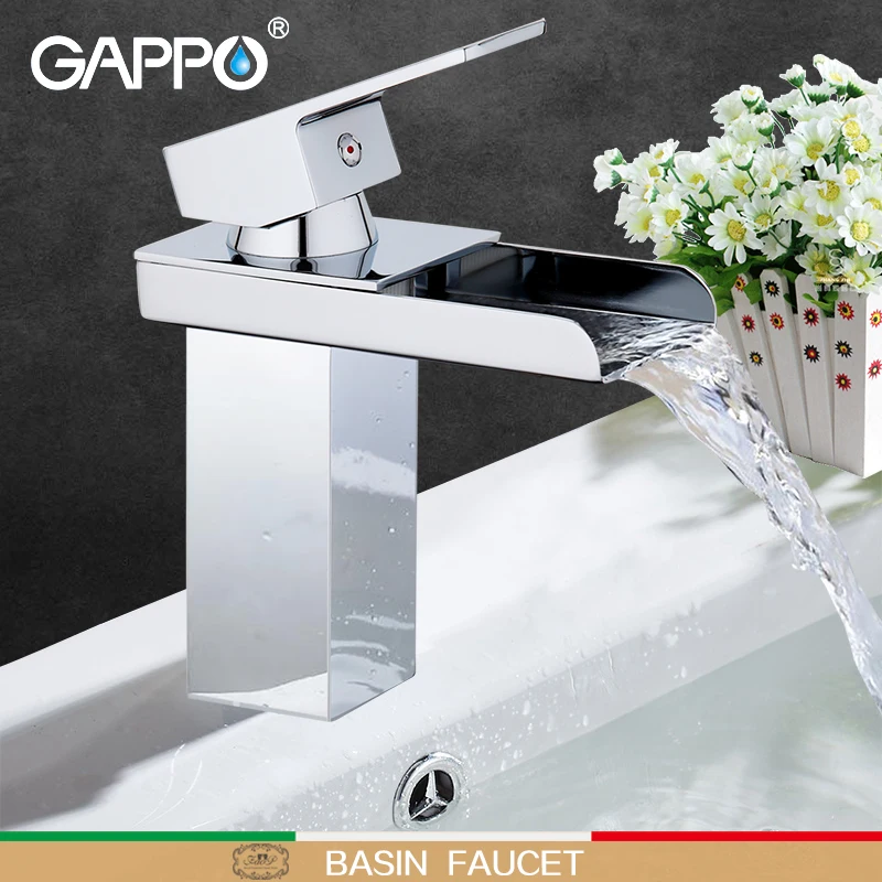 

Смеситель для раковины GAPPO, кран из латуни «Водопад» для умывальника в ванную комнату