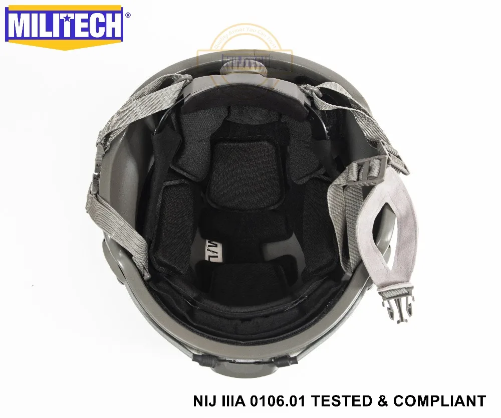 

Militech NIJ Level IIIA 3A FG 2019 ARC Mid Cut Bulletproof Sentry XP Aramid Ballistic Helmet With Bulletproof Tactical Visor Set
