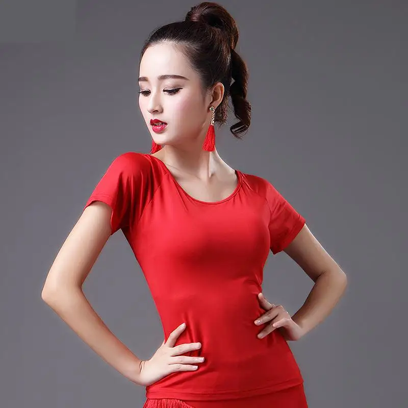 Латинский танец костюм с короткими рукавами рубашка леопардового цвета