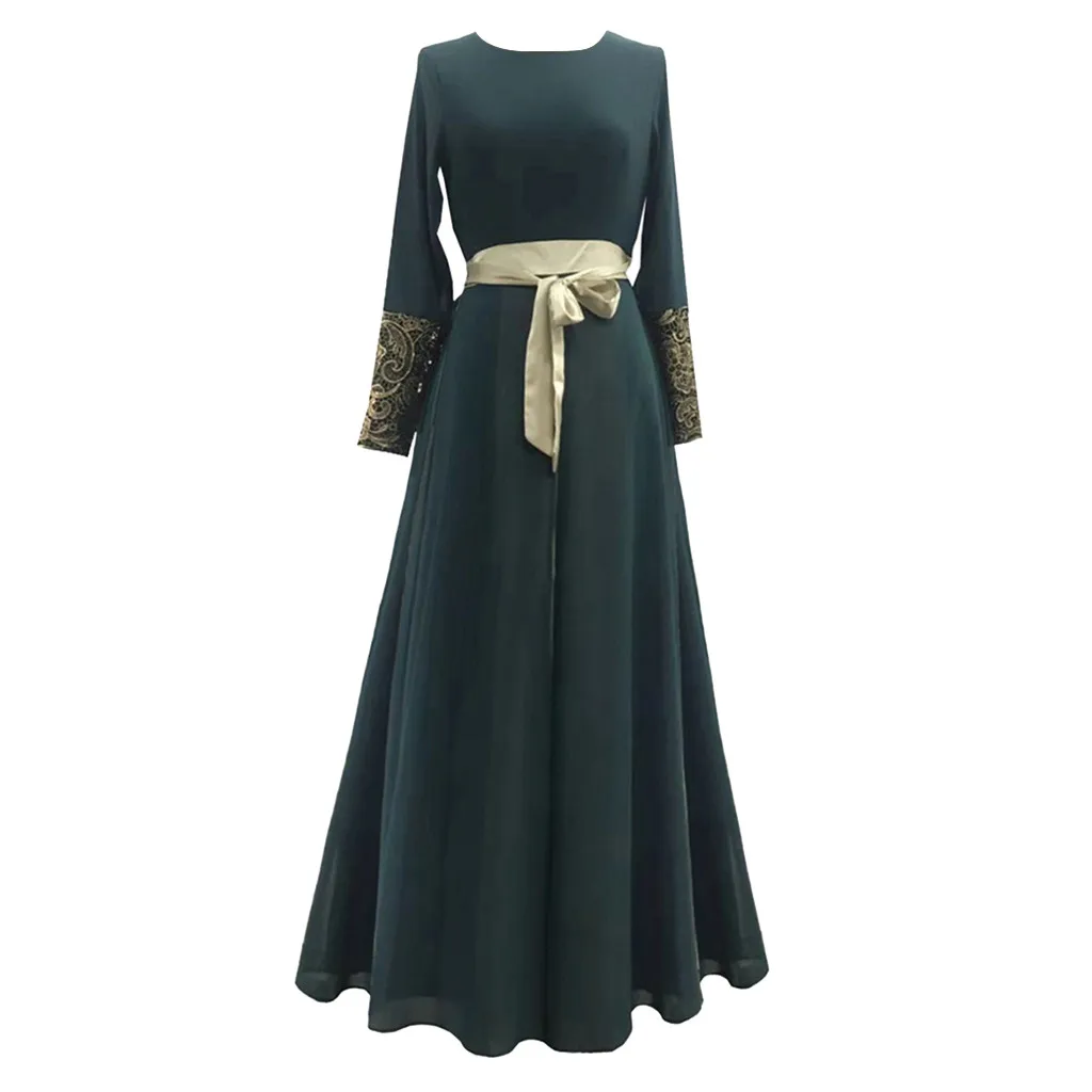 

Muslim Abaya Dress Elegant Lace embroidery Cardigan Robe Kimono Jubah Ramadan Arabic Turkish Islamic Prayer Clothing 4.12