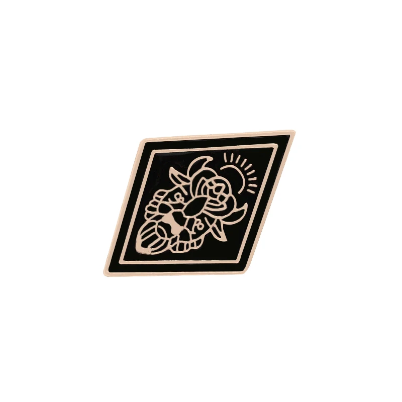 Badge Модные черные готические значки ведьмы в стиле панк с черепом, черепом, кошкой, гробом, шляпой, мешочек для брошек, одежды, нагрудные значки, аксессуары, ювелирное изделие, подарок - Окраска металла: Badge