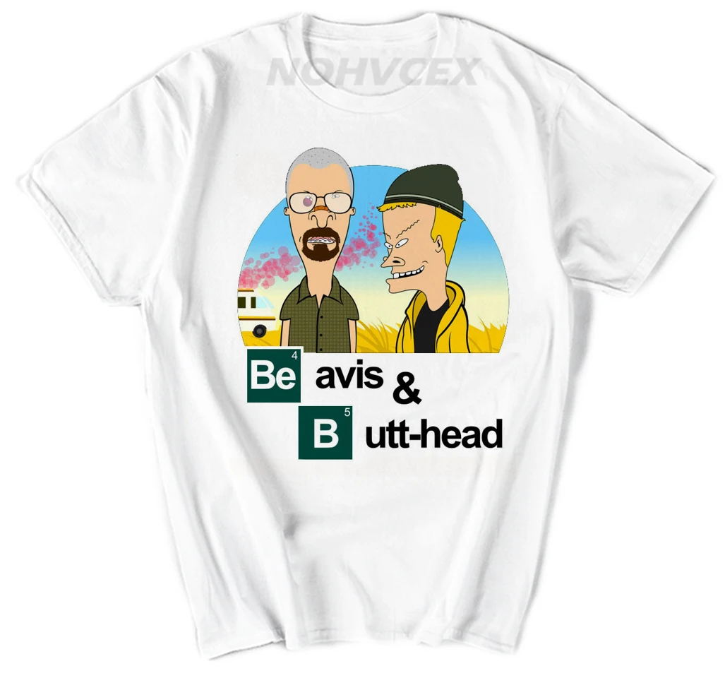 Beavis and butthead Breaking bad сочетание веселья, мужская и женская футболка с коротким рукавом