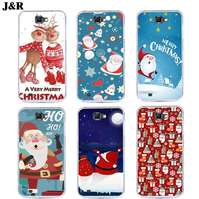 Painted Case For Samsung Galaxy Note 2 II N7100 Cover N7105 Note2 NoteII 7100 Phone Bags Merry Christmas Cases |