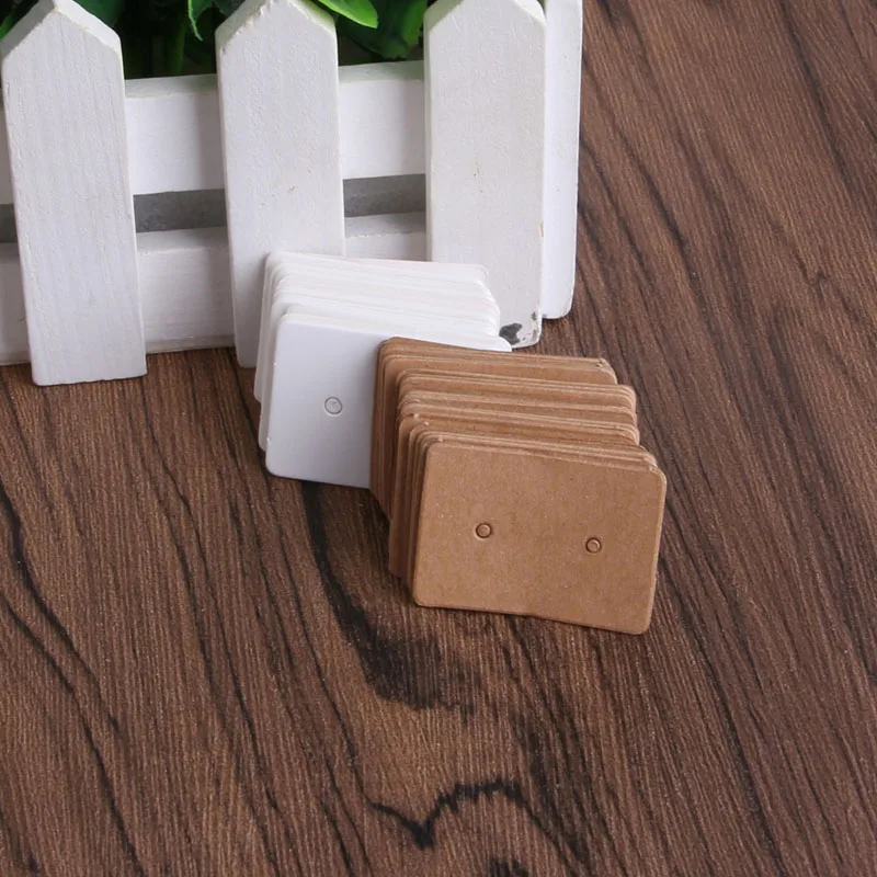 Новинка 100 шт. пустые серьги гвоздики витрина Висячие бирки крафт бумага