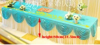 16 4ftw31 5h white ice silk tablecloth wedding table skirt with tiffany swag banquet party table skirt table cover