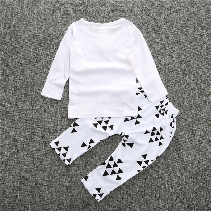 Осенняя одежда для новорожденных мальчиков из 2 предметов детская футболка Топы +