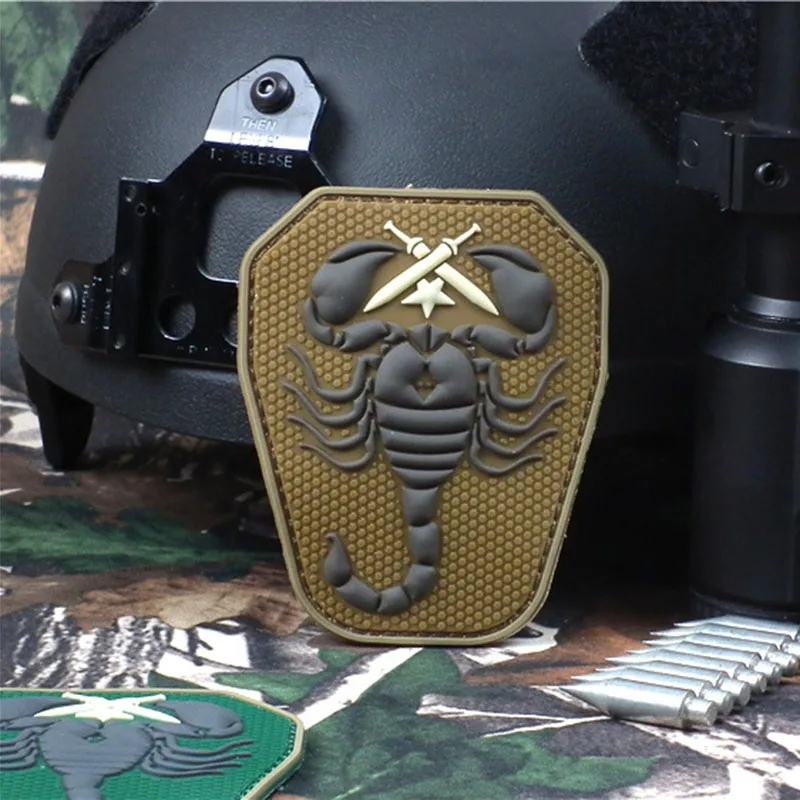 Нашивка с изображением скорпиона армия США Военный Тактический SWAT 3D ПВХ нашивки