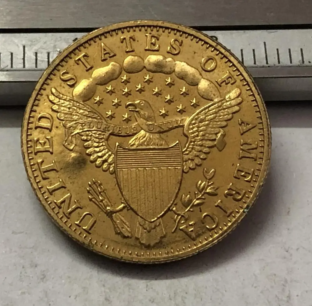 1807 тюрбан $2 1/2 Золотая копия доллара|Безвалютные монеты| |