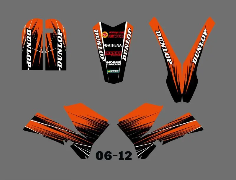 Новые (0556 оранжевые и черные) графические деколи для фотостудии наборы наклеек