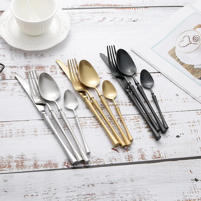 Набор столовых приборов из нержавеющей стали 24 шт./лот винтажные столовые