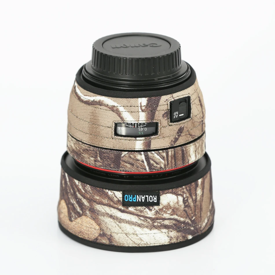 Защитный чехол для объектива камеры ROLANPRO камуфляжный Canon EF 50 мм f1.2L USM защитный SLR |