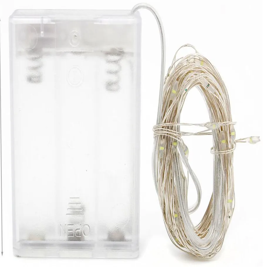 2 м светодиодный Медный провод строка огни Ночного Огни праздничного освещения