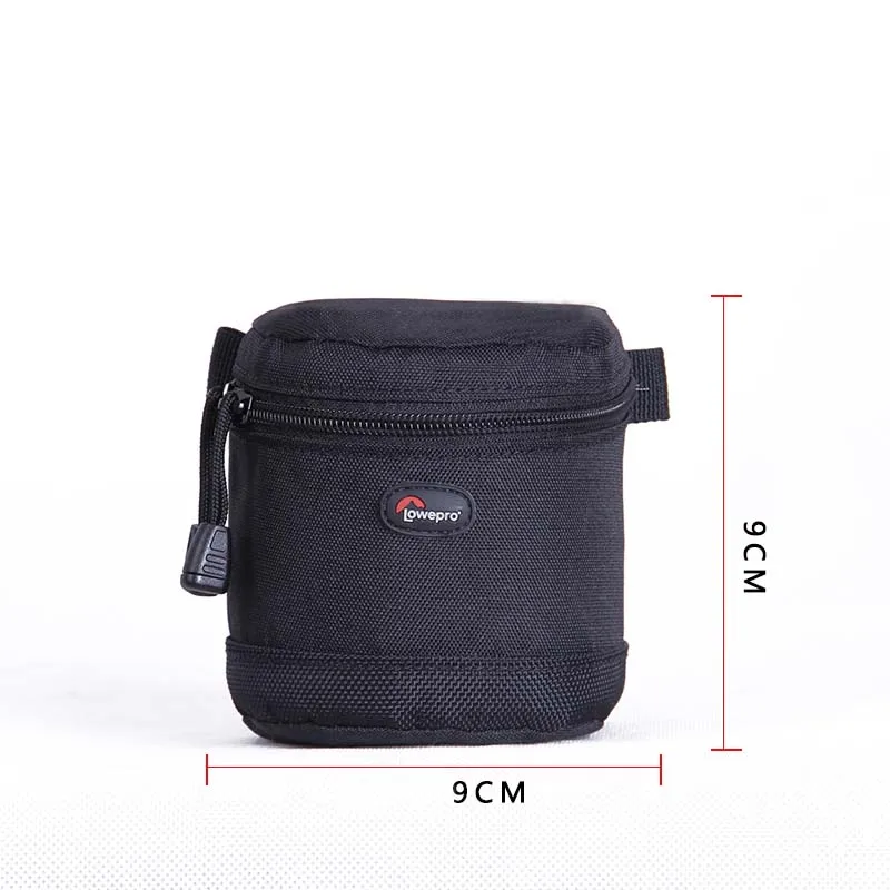 Быстрая чехол для объектива Lowepro водонепроницаемый чехол для фото для стандартного зум-объектива Черный - Цвет: Lens Case 9x9 CM