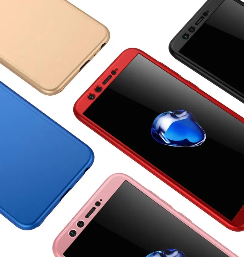 Полное покрытие для Huawei Honor 9 Lite чехол 360 градусов Защитный пластиковый +