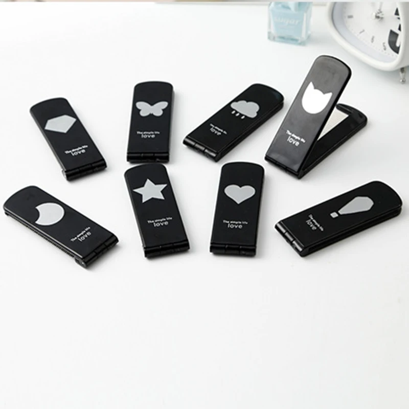 10 шт. портативный складной мини круглый массажный гребень милый мультфильм