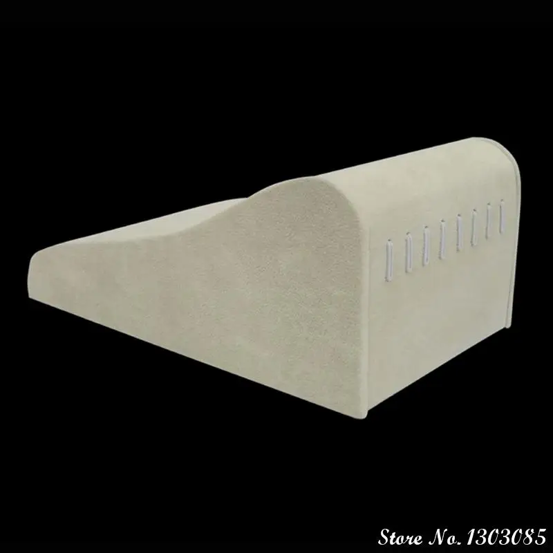 Топ моды новое поступление бежевый бархат деревянные ювелирные изделия упаковка