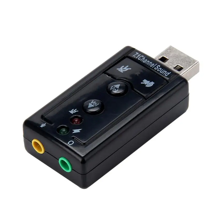 USB 7 1 канальное аудио устройство адаптер звуковой карты для ноутбука ПК O0411 |