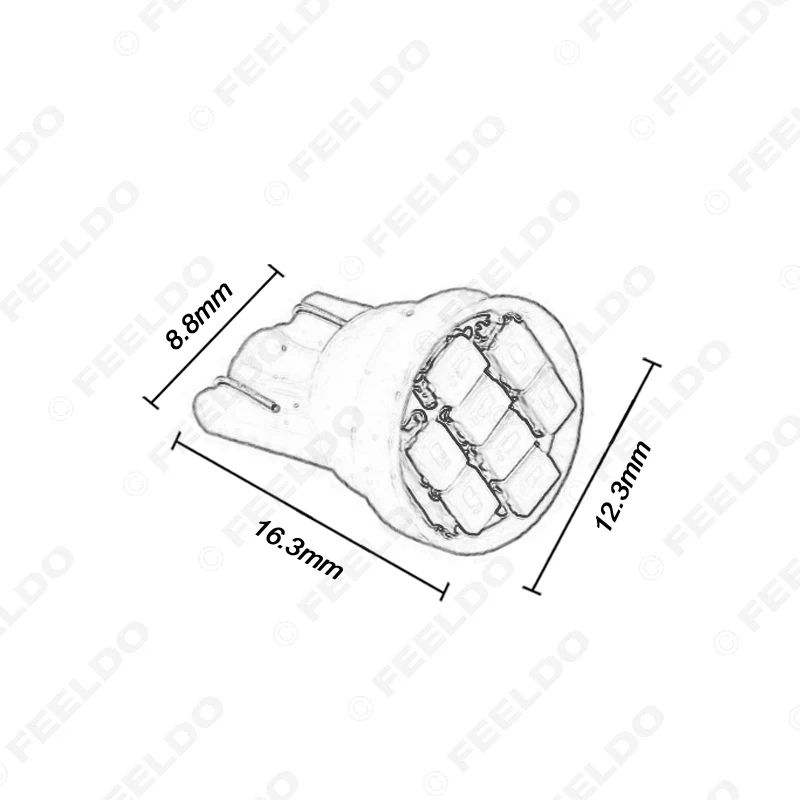 10 шт. белые T10 W5W 194 168 1206 8 SMD светодиодные автомобильные 12 В лампы для инструментов