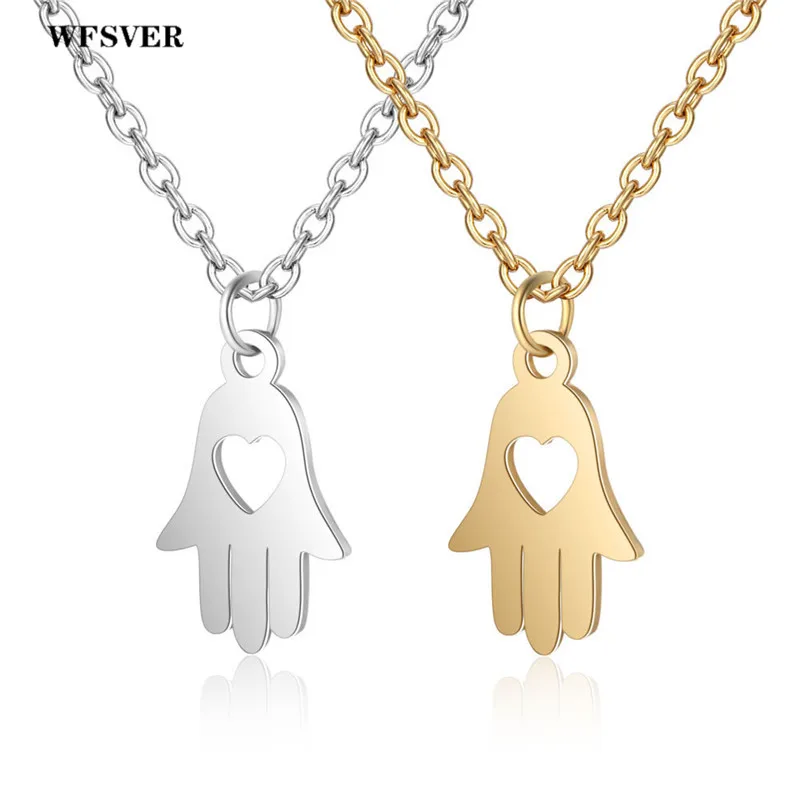 WFSVER металлическое ожерелье из нержавеющей стали серебро/золотой цвет на удачу