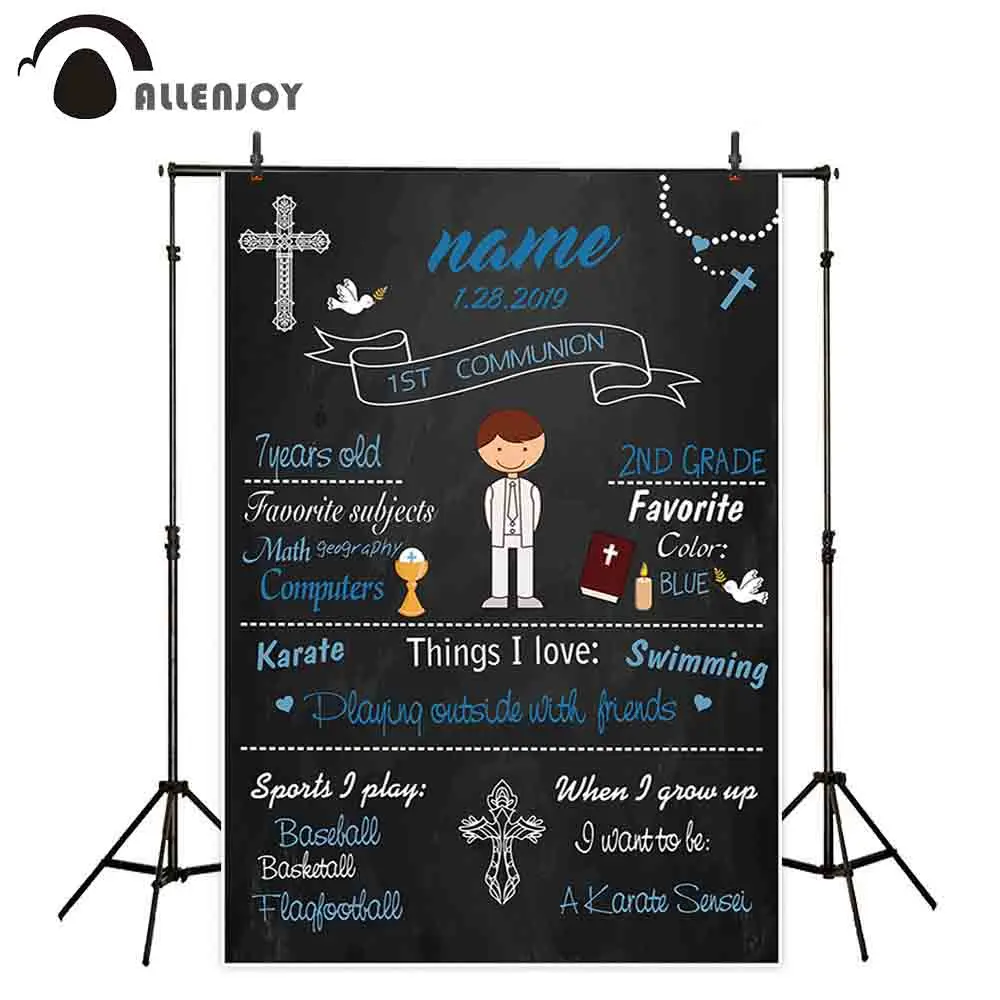 Allenjoy фон для фотосъемки Святого Причастия мальчика с доской на заказ студийной