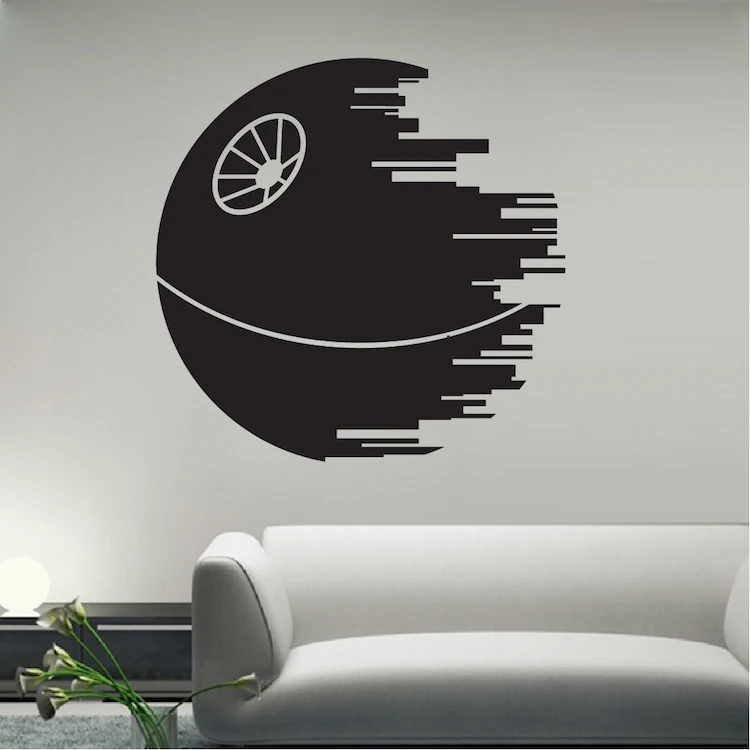 Death Star Wall Decals Sofa TV Background Decorate Abstract Stickers Home Decor Living Room Bedroom Sticker Art Decal ZA785 | Дом и сад