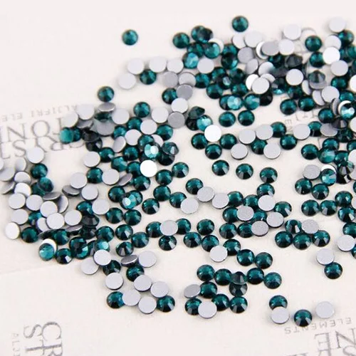 1440 шт./пакет Изумрудный без горячей фиксации Стразы с плоским основанием для