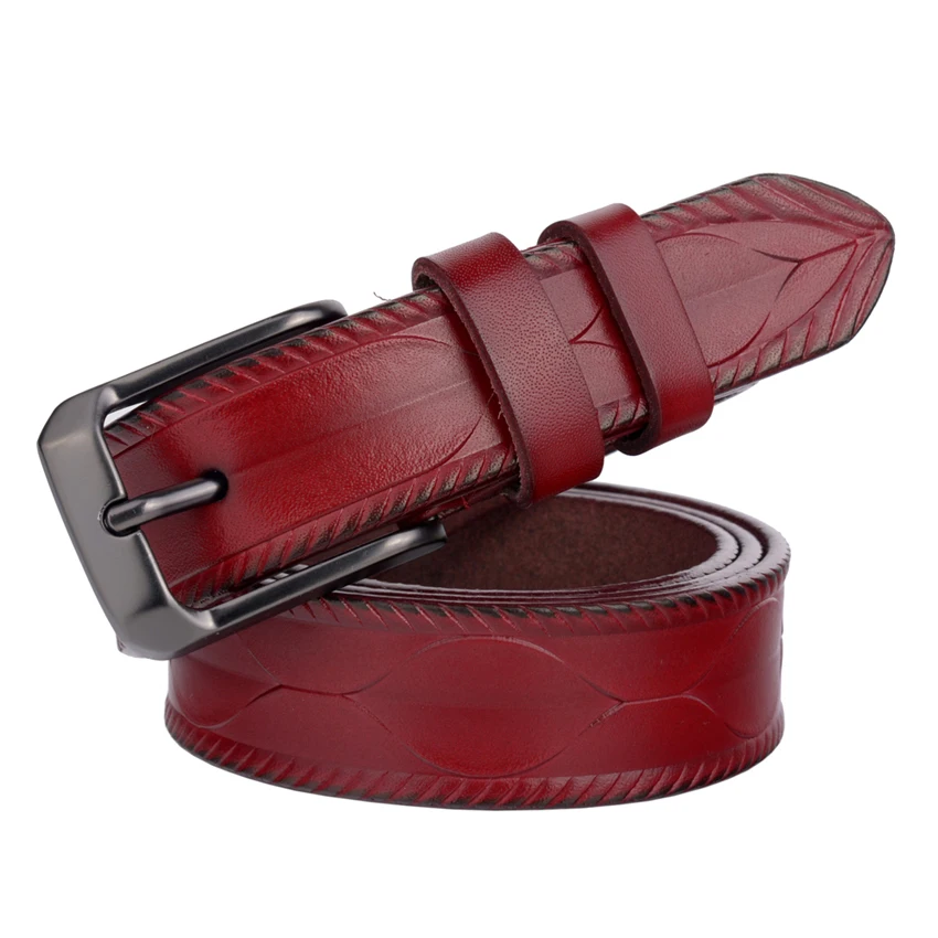 Женский ремень из натуральной воловьей кожи Роскошный дизайнерский на