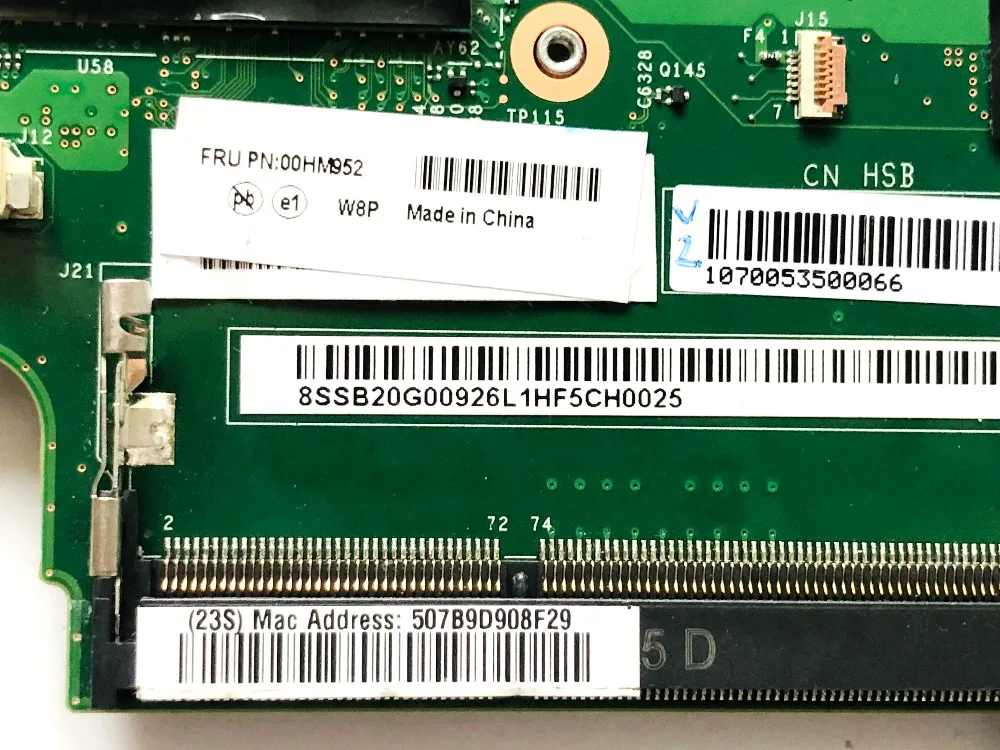 Оригинал для ноутбука Lenovo X240 материнская плата I5-4210U VIUX1 NM-A091 FRU 00HM952