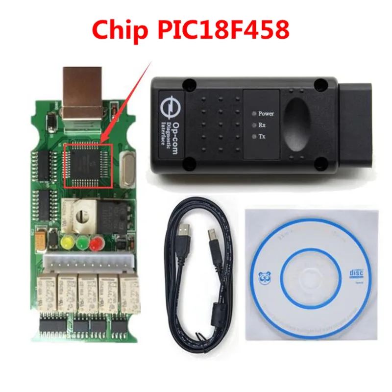 OP COM V1.99 с PIC18F458 FTDI Авто диагностические инструменты OP-COM OBD2 для Opel opcom шина сети